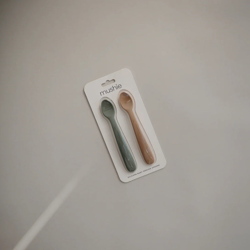 Silicone Feeding Spoons | Dried Thyme/Natural