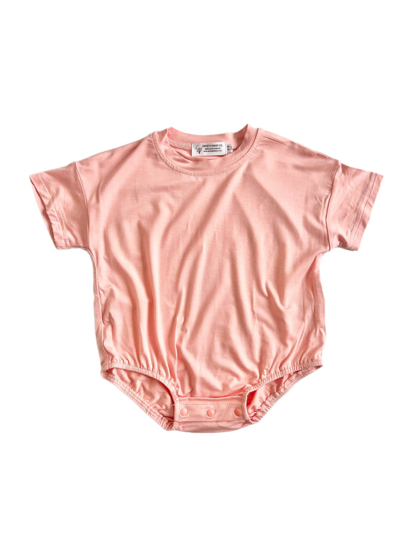 Bamboo Bubble Romper - Blush
