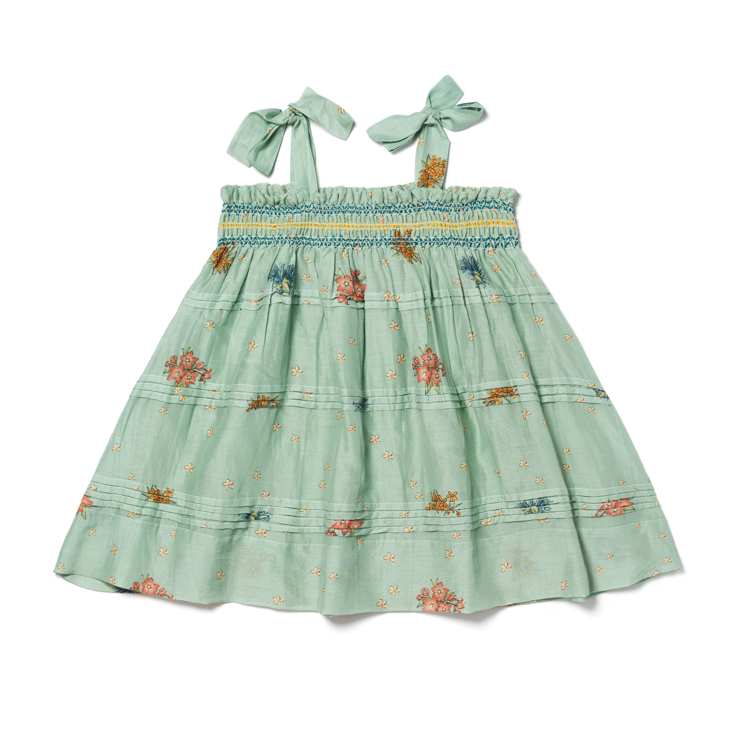 Dahlia Dress | Minty Green Print