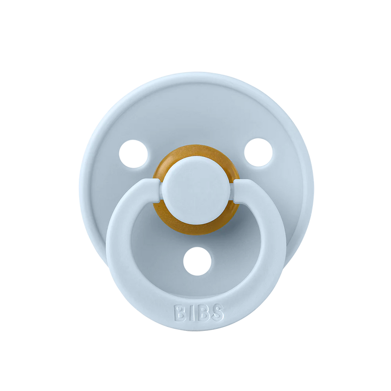 BIBS Pacifier 2 Pack | White/Baby Blue