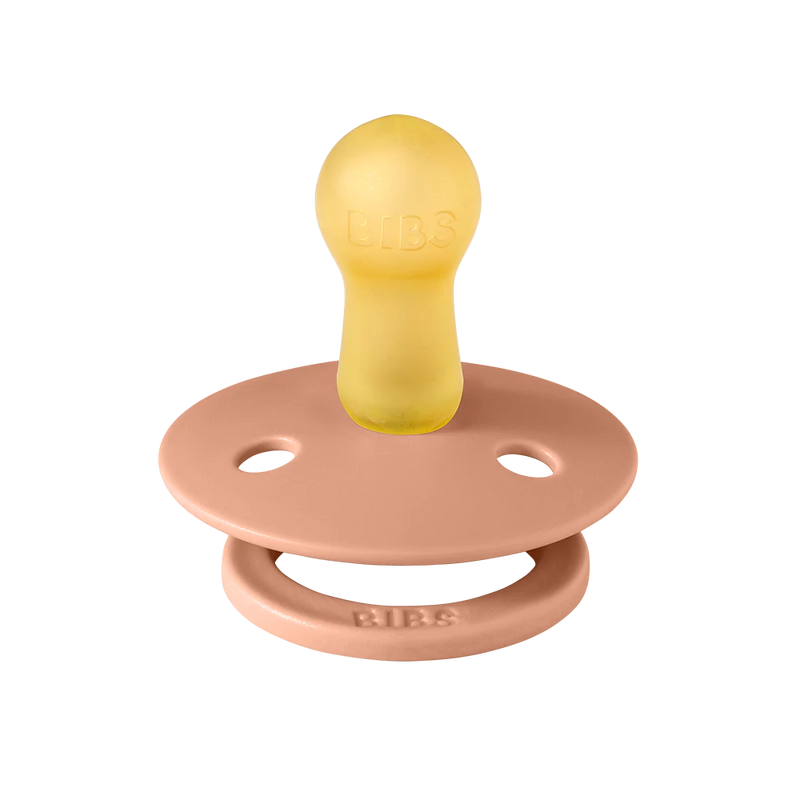 BIBS Pacifier 2 Pack | Vanilla + Peach | Round