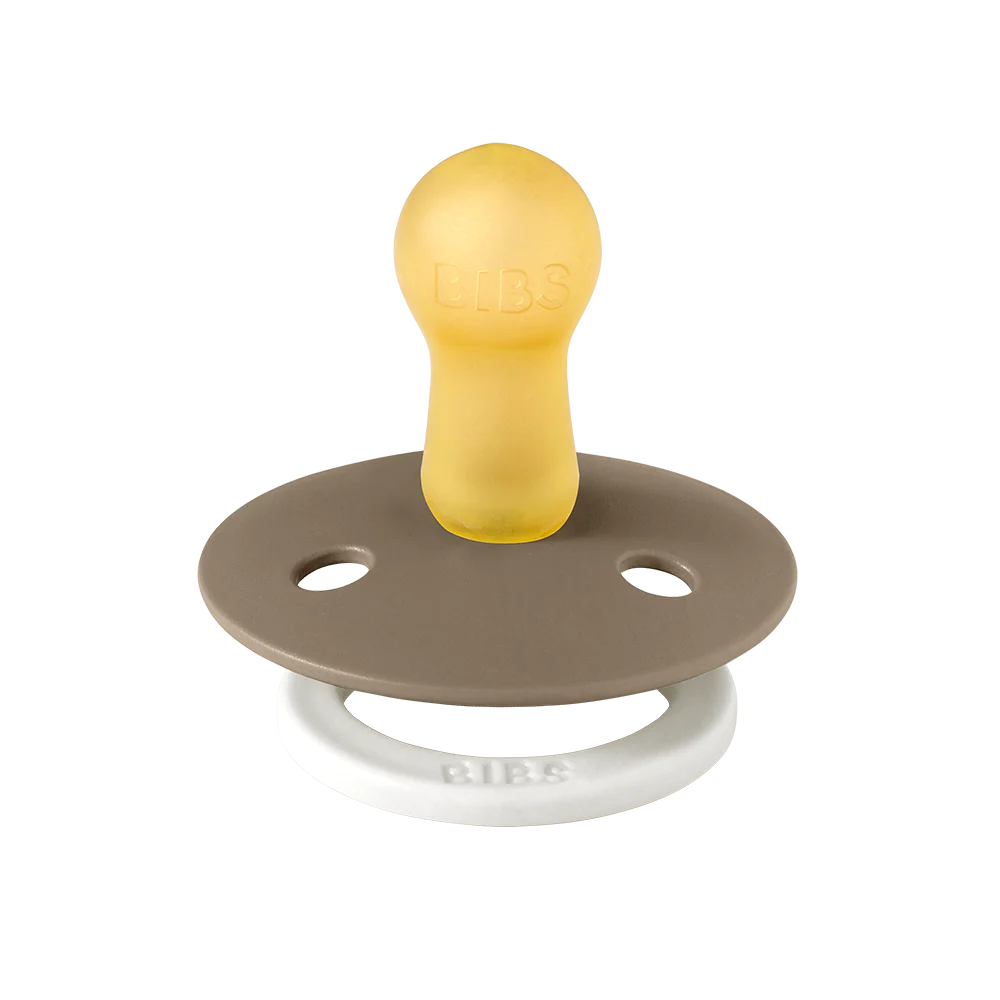 BIBS Pacifier 2 PK Vanilla Glow + Dark Oak Glow | Round