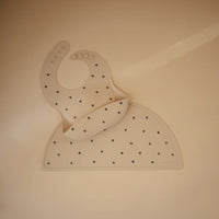 Silicone Baby Bib | Black Daisy