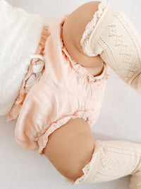 Vanilla Fancy Lace Top Knee Highs