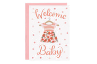 Welcome Baby Card - Pink