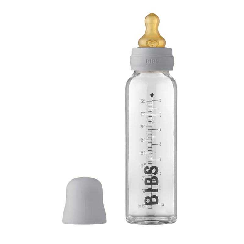 BIBS Baby Glass Bottle Complete Set - 225ml | Cloud