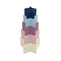 Silicone Star Cup Stacker - Mauve/Navy