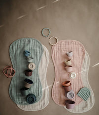 2-Pack Muslin Burp Cloth - Blush/Fog