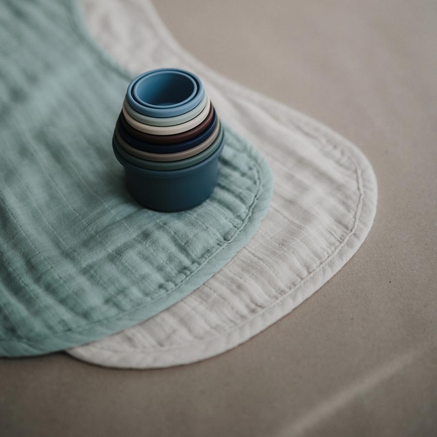 2-Pack Muslin Burp Cloth - Roman Green/Fog