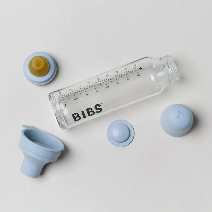 BIBS Baby Glass Bottle Complete Set - 8oz Ivory