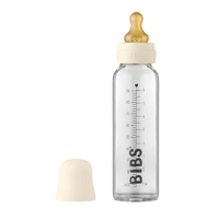 BIBS Baby Glass Bottle Complete Set - 8oz Ivory