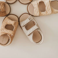 Leather Wanderer Sandal | Hard Sole | Bone