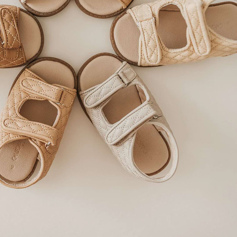 Leather Wanderer Sandal | Hard Sole | Bone