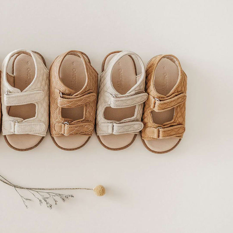 Leather Wanderer Sandal | Hard Sole | Bone