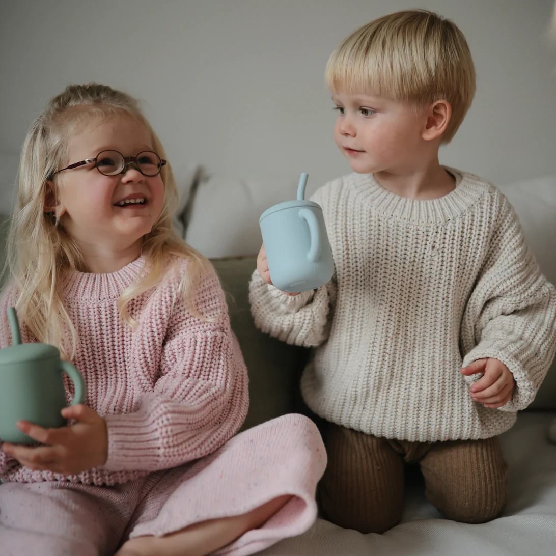 Training Cup + Straw - Powder Blue