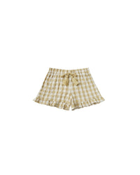Cardiff Ruffle Short || Butter Gingham