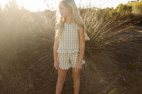 Cardiff Ruffle Short || Butter Gingham