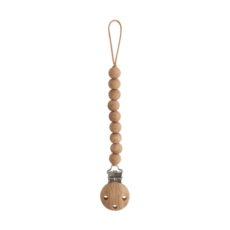 Pacifier Clip | Hera - Faux Wood