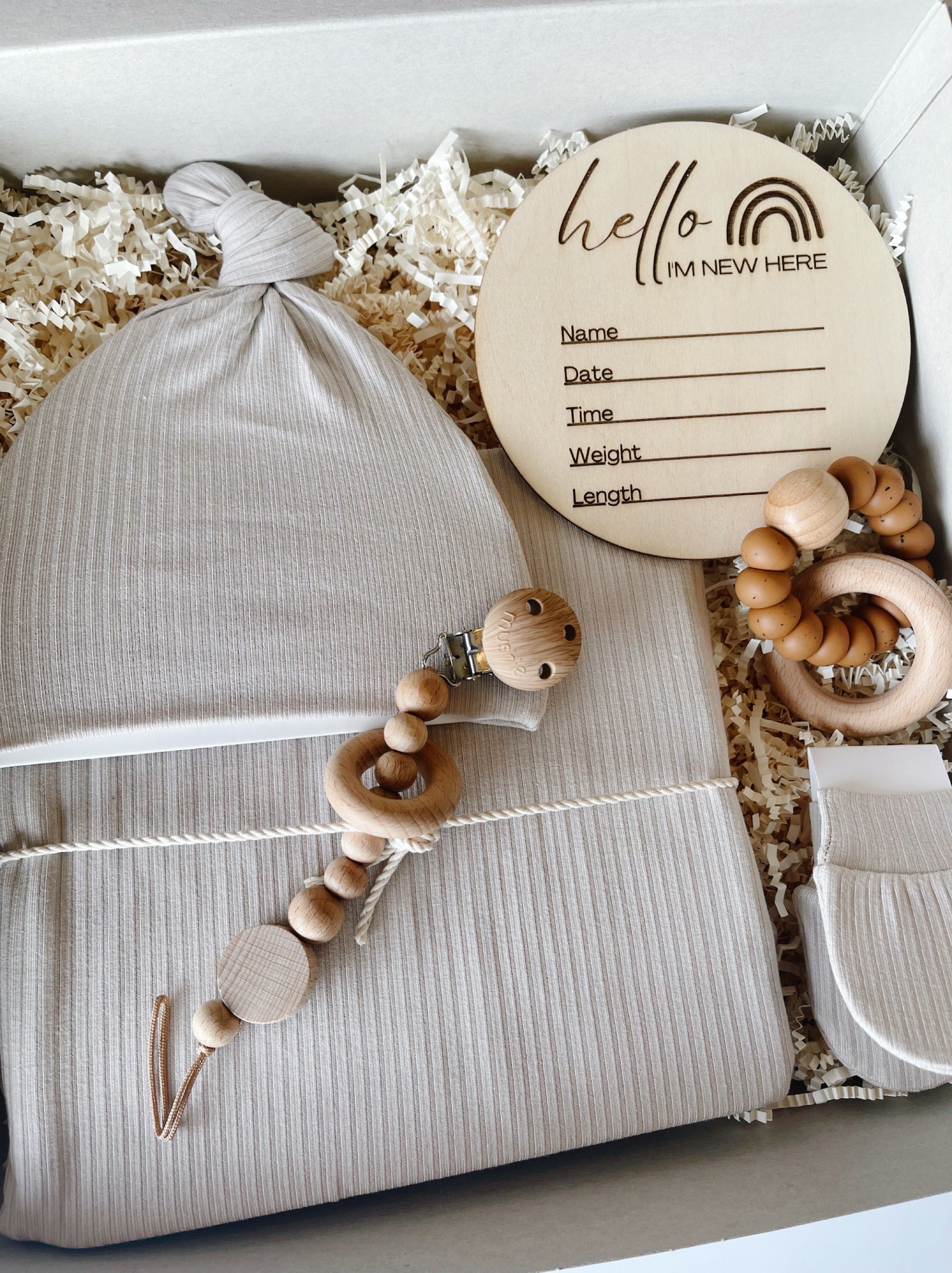 Wooden Milestone Set | Name + Info Disc