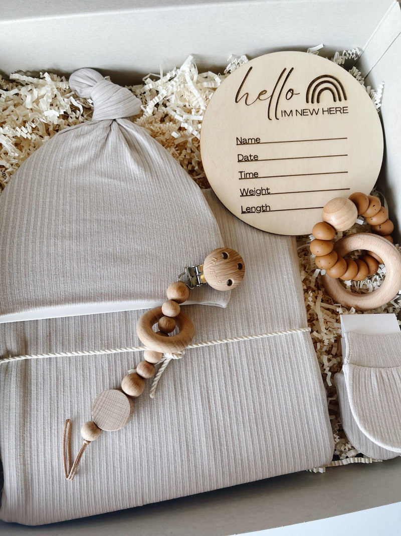 Wooden Milestone Set | Name + Info Disc