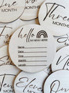 Wooden Milestone Set | Name + Info Disc