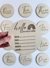 Wooden Milestone Set | Name + Info Disc