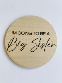 I'm going to be a Big Sister Announcement Disc