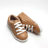 Leather Woven Sneaker | Hard Sole | Rust