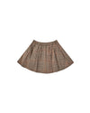 pleated mini skirt || rustic plaid