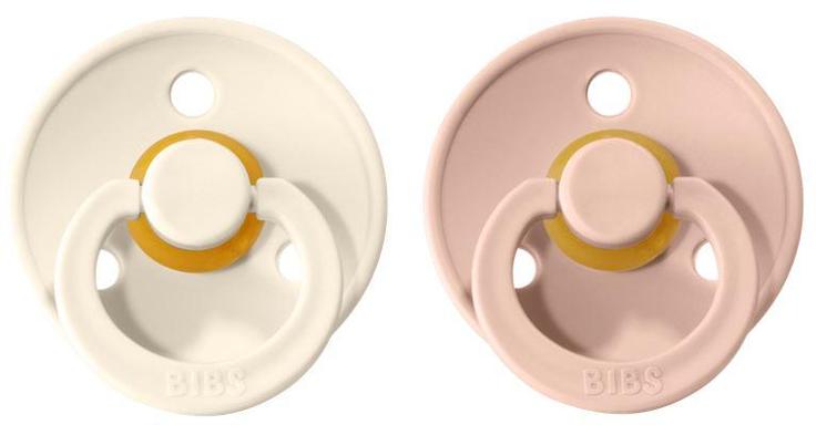 BIBS Pacifier 2 PK | Blush + Ivory | Round