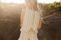 Cardiff Ruffle Short || Butter Gingham