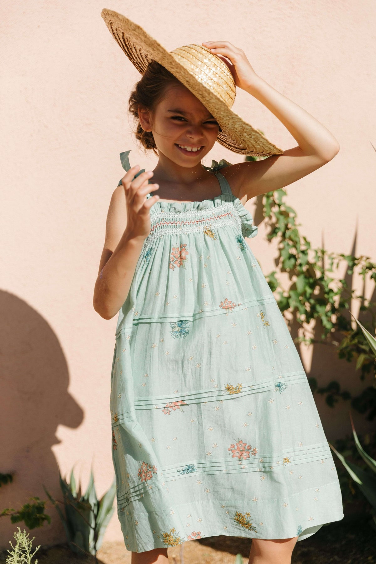 Dahlia Dress | Minty Green Print