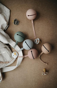 Mushie Silicone Pacifier Holder Case - Natural