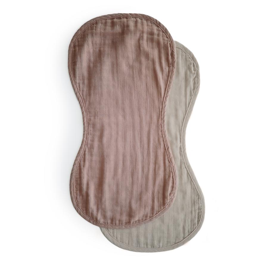 Muslin Burp Cloth 2-Pack - Natural/Fog