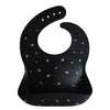 Silicone Baby Bib - Numbers Black