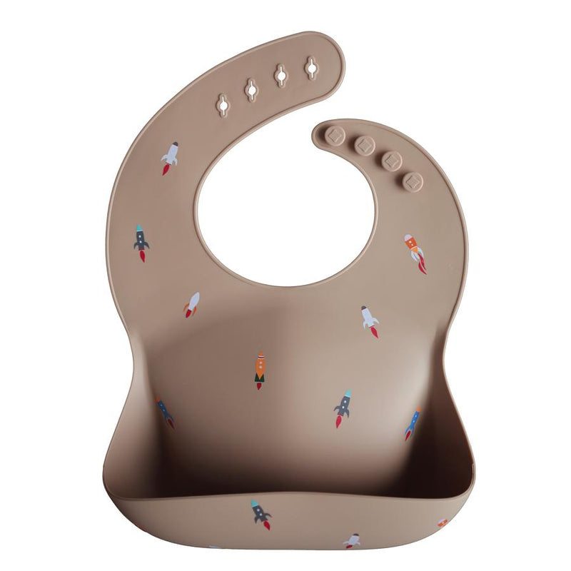 Silicone Baby Bib | Rocket Ship