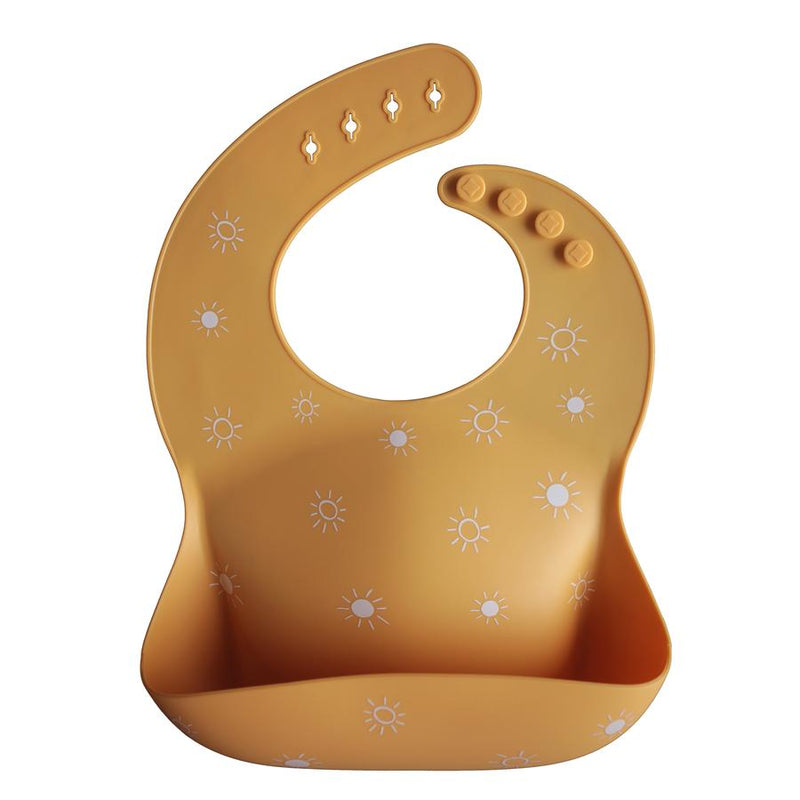 Silicone Baby Bib - Sun Orange