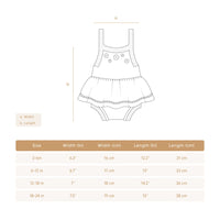 Flower Romper | Light Blue Marl