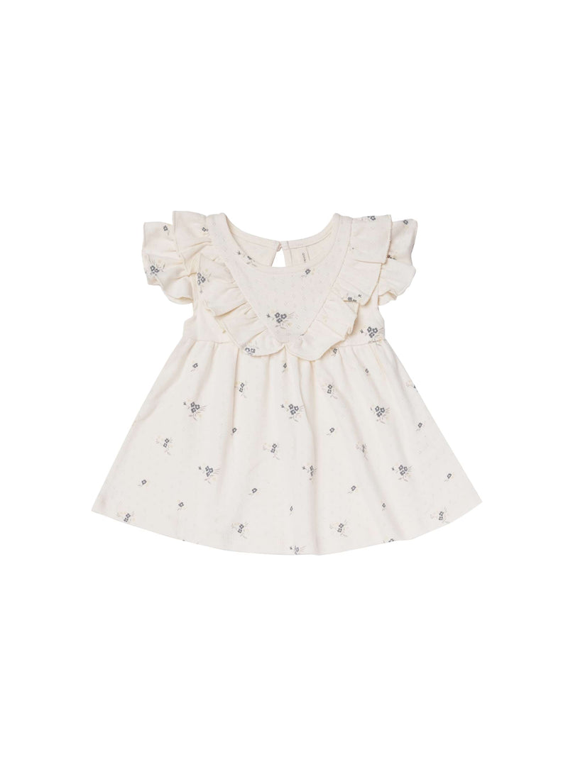 Sleeveless Ruffle Dress | Ditsy Ocean