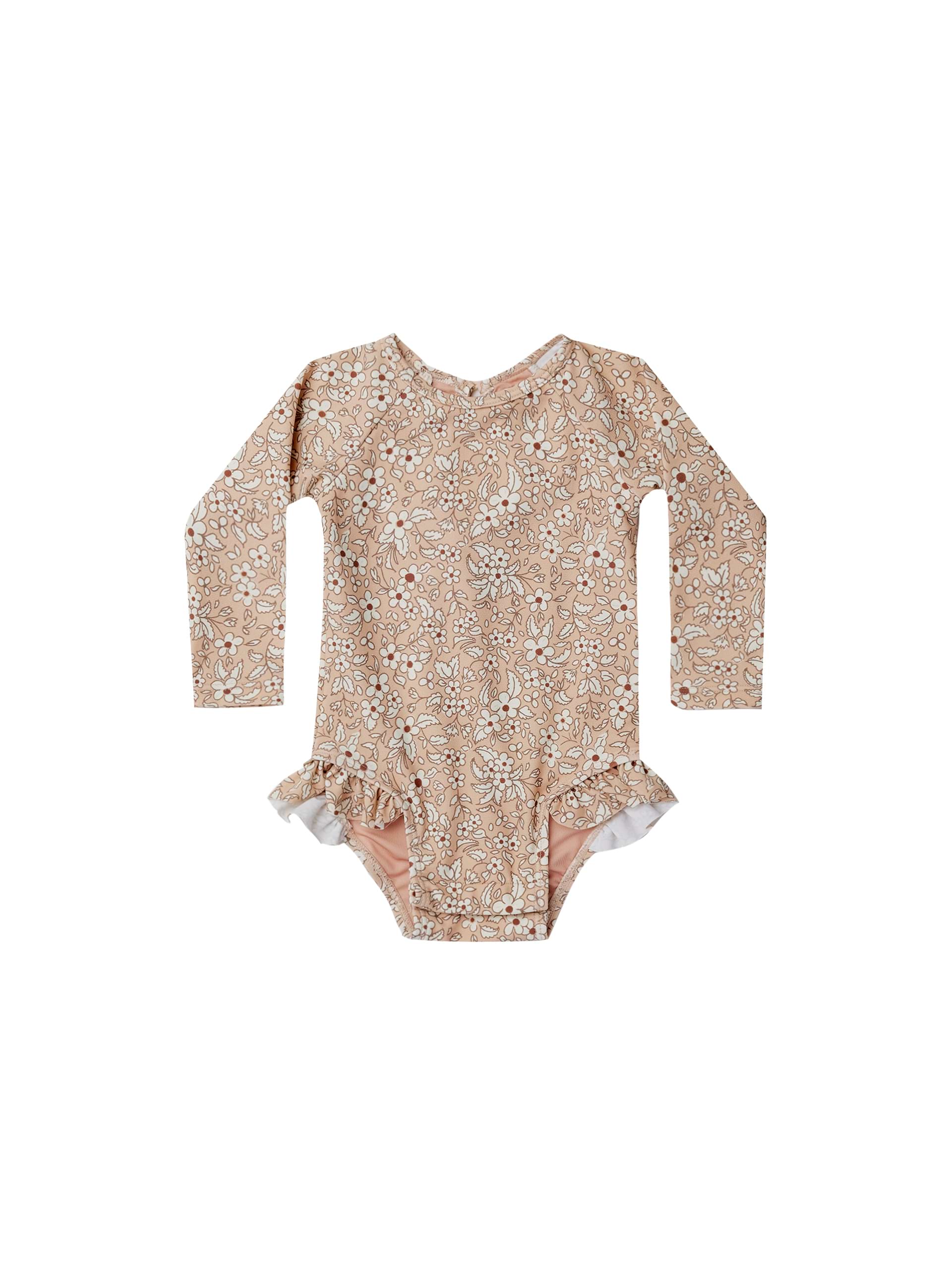 One-Piece Girls Rashguard | Apricot Floral