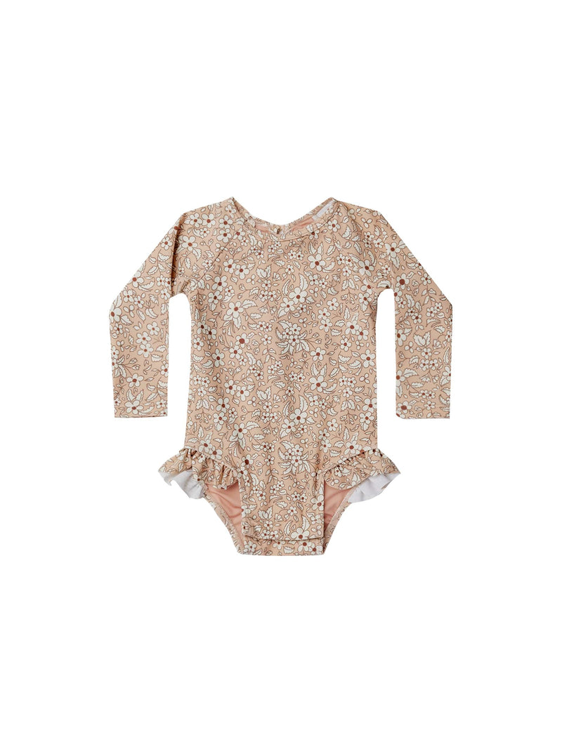 One-Piece Girls Rashguard | Apricot Floral