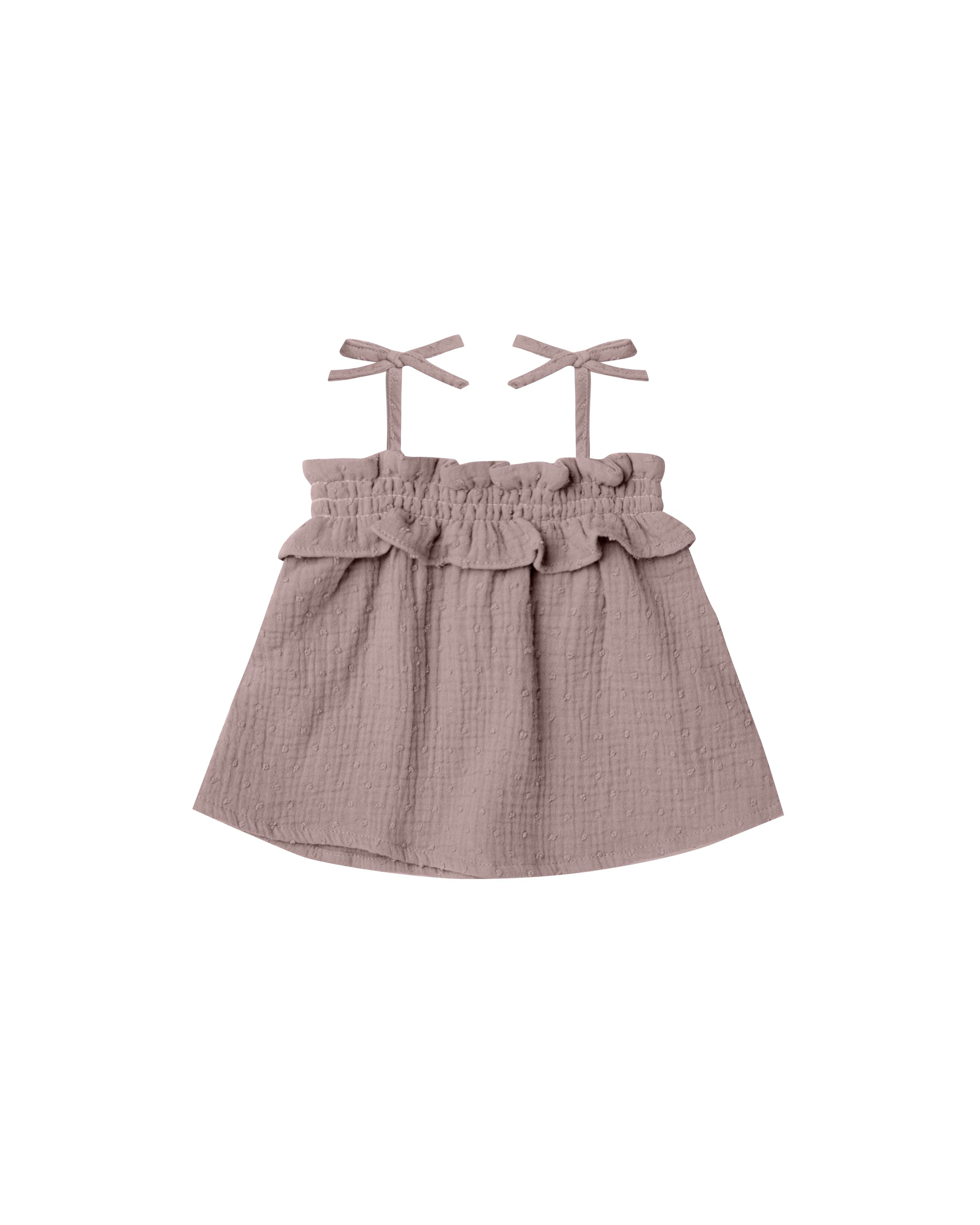 Ruffle Tube Top || Purple