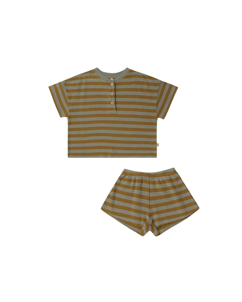 Summer Waffle Set | Ochre Stripe