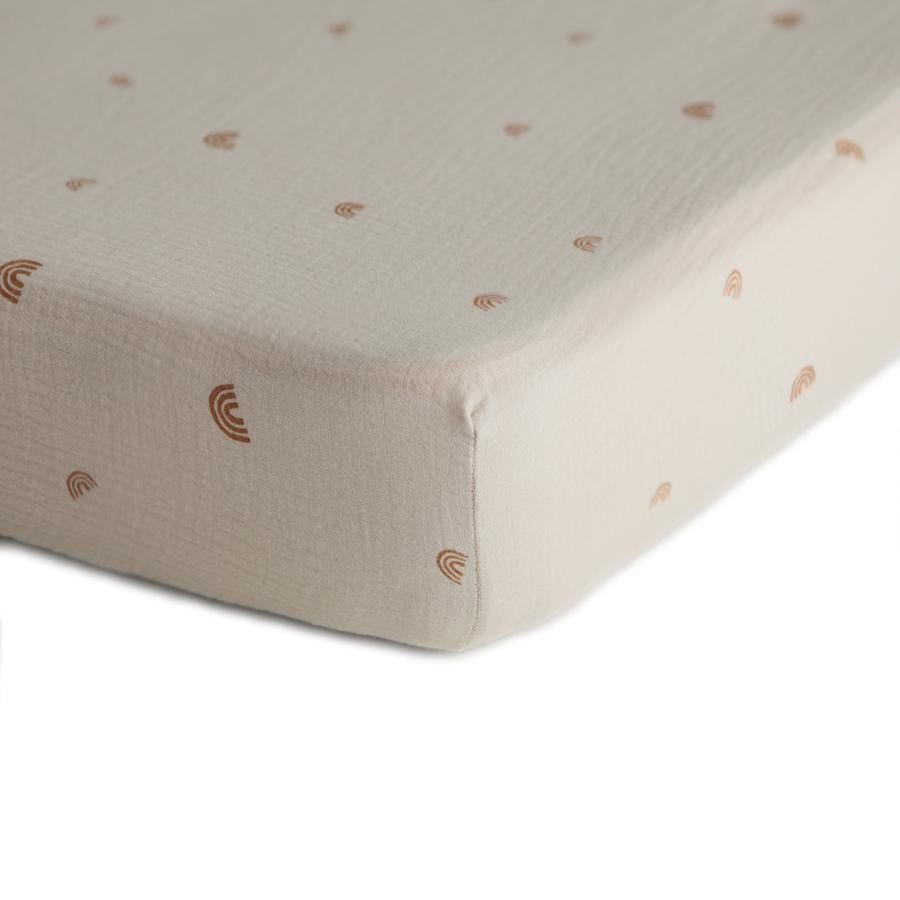 Extra Soft Muslin Crib Sheet - Rainbow