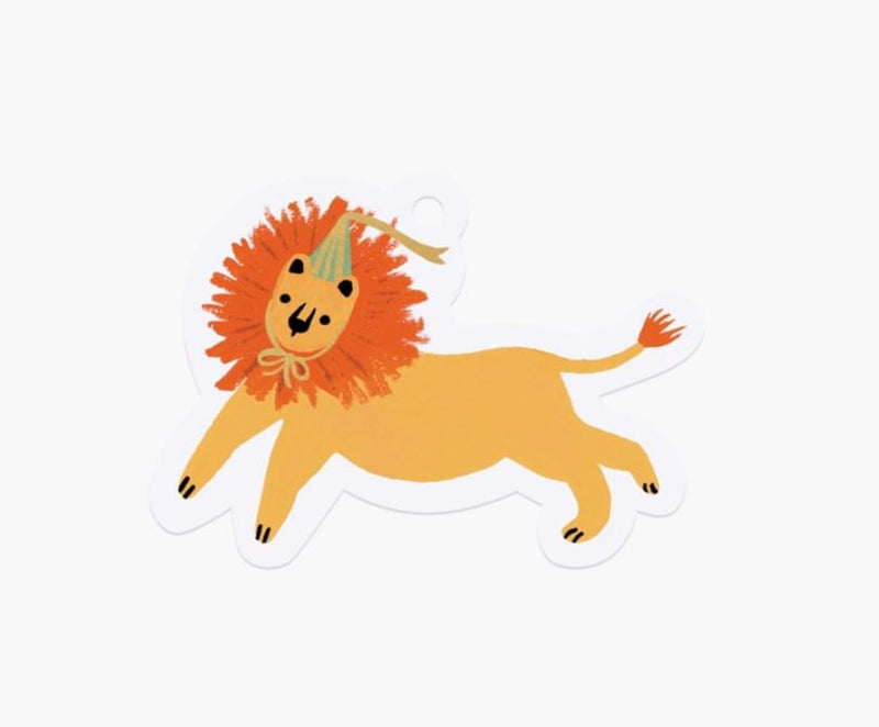 Party Lion Die-Cut Gift Tag