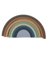 Rainbow Teether Silicone Stacker- Eucalyptus