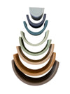 Rainbow Teether Silicone Stacker- Eucalyptus