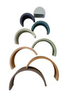 Rainbow Teether Silicone Stacker- Eucalyptus