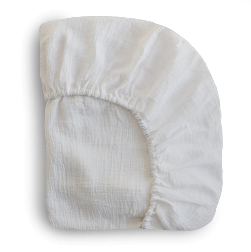 Extra Soft Muslin Crib Sheet - White