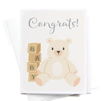Congrats! Teddy Bear Greeting Card